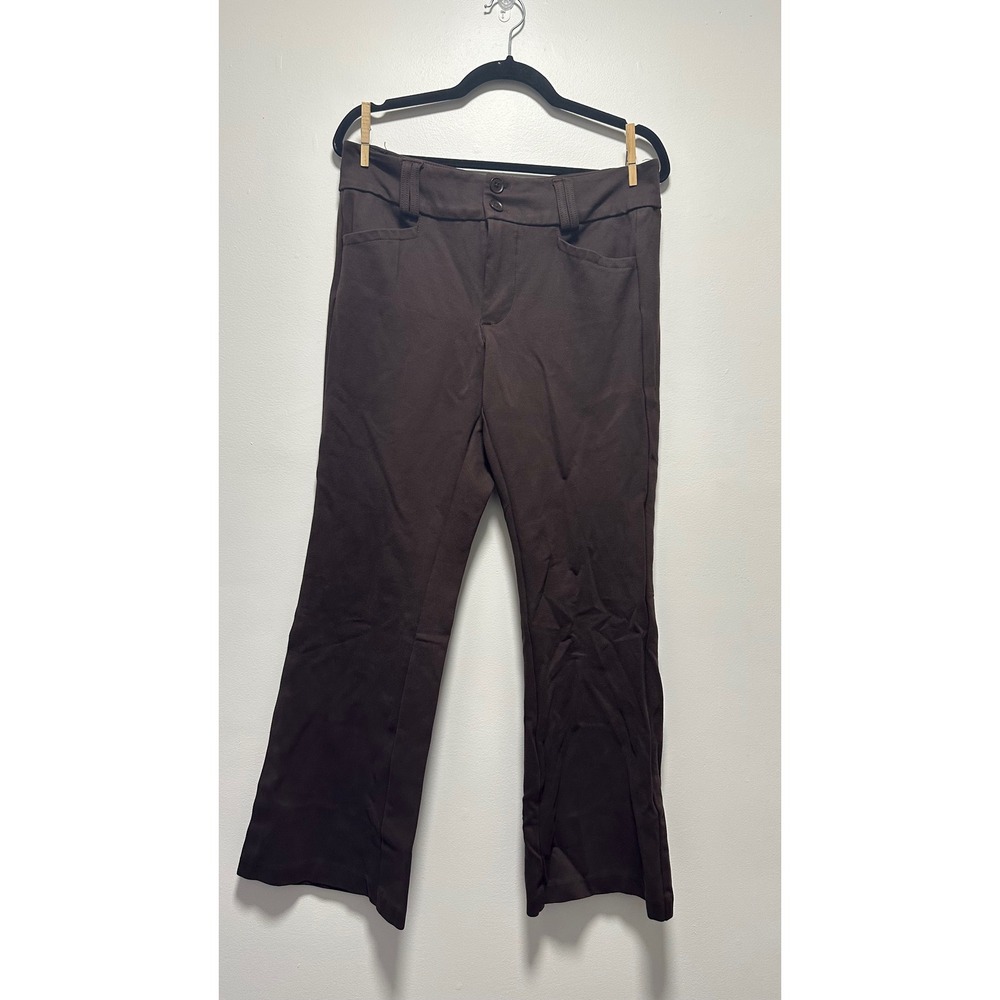 Studio by Torrid Womens Brown Trouser Boot Cut Stretch Dress Pants Size 10R